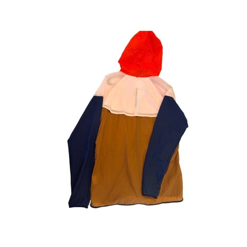 Nike Windrunner Hooded Jacket M Orange/Brown/Navy Lightweight Polyester Activewe - Picture 3 of 7